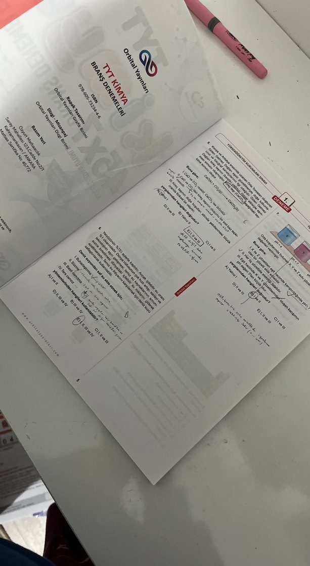 TYT Kimya 45x7 Branş Denemeleri - Orbital - Görsel 3