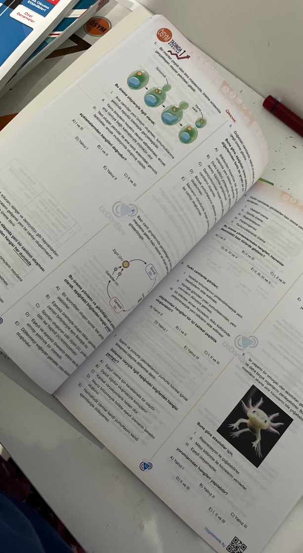 TYT Biyoloji Günlük Çalışma Kitabı Seti Bikaç testi çözülü - Görsel 3