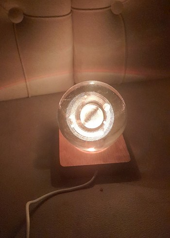 Gezegen Temalı Ahşap Tabanlı Kar Küresi