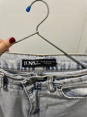 MAVİ YÜKSEK BEL JEANS - Görsel 6