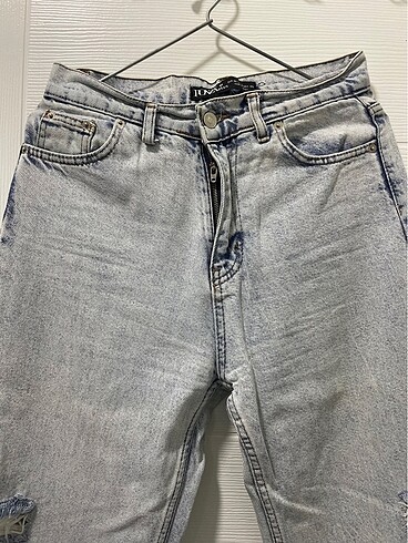 MAVİ YÜKSEK BEL JEANS - Görsel 4