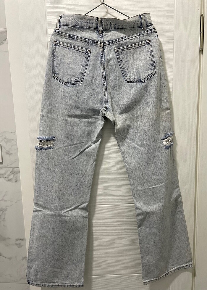 MAVİ YÜKSEK BEL JEANS - Görsel 5