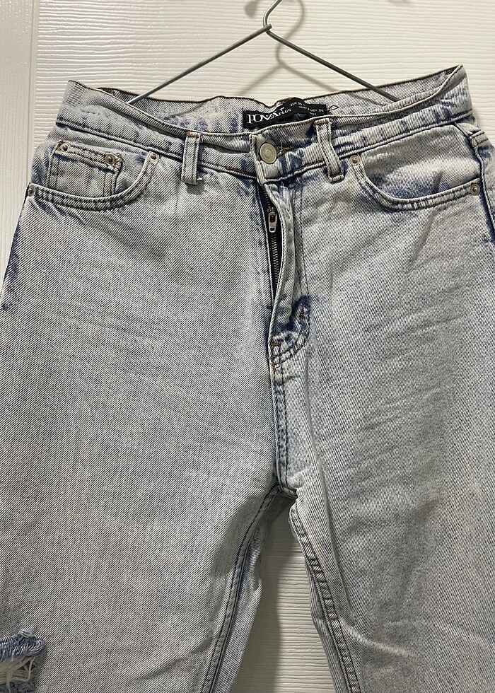 MAVİ YÜKSEK BEL JEANS - Görsel 4