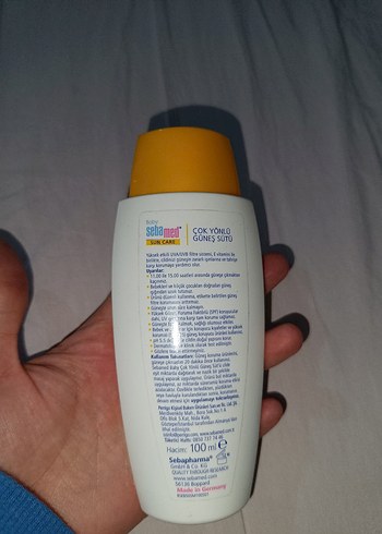 Sebamed Baby Çok Yönlü Güneş Sütü SPF 50+ 100ml - Görsel 3