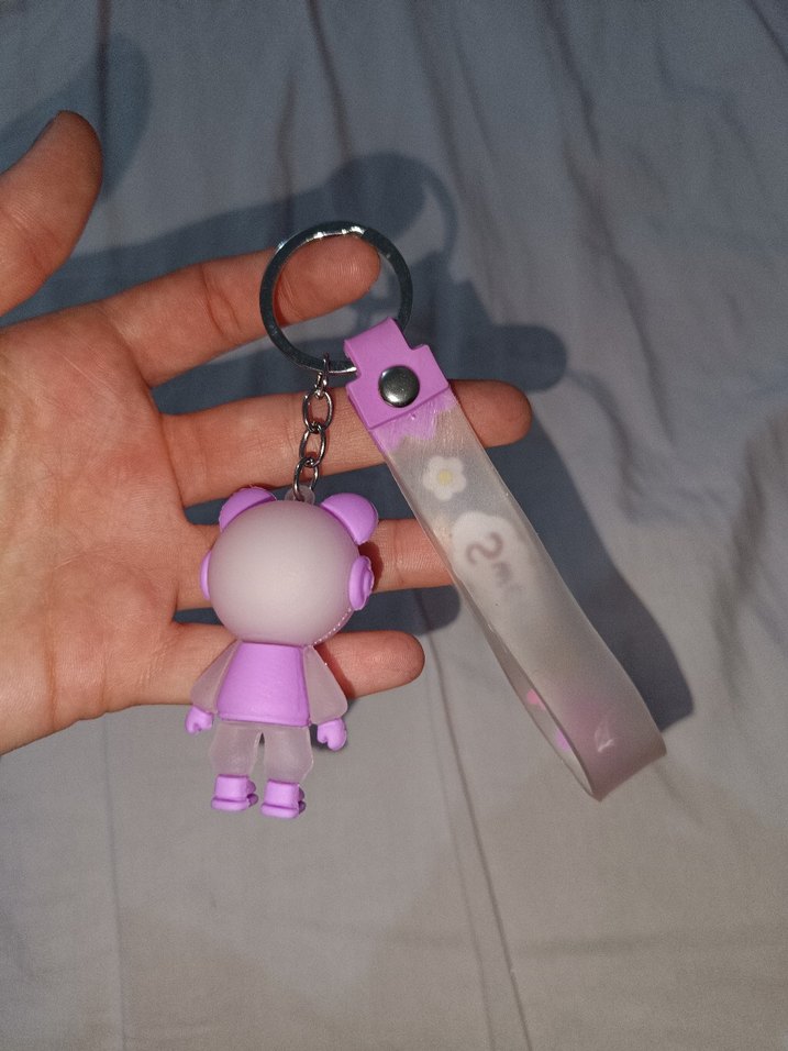 Mor Velcro Bantlı Sokak Stili Anahtarlık - Görsel 2