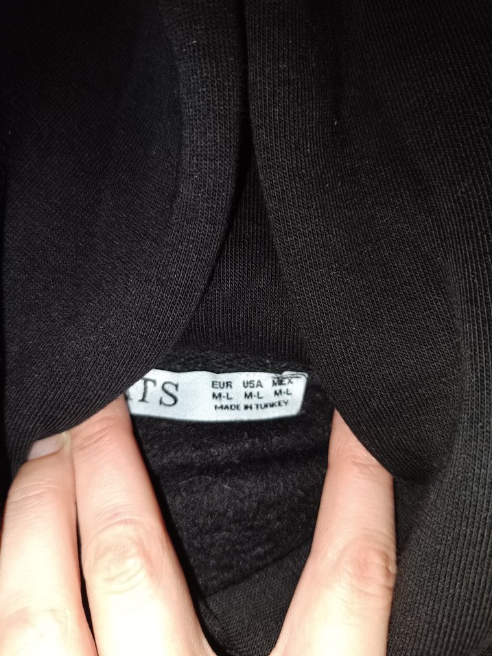 Mor ve Siyah Kapüşonlu Kadın Sweatshirt - Görsel 4