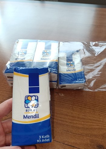 Beyaz Baskılı Mendil 6 lı paket