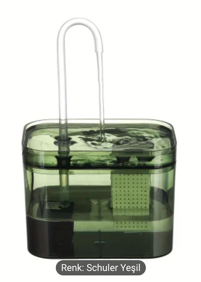 Kedi Su Pınarı Su Kabı Yeşil Renk - Görsel 3