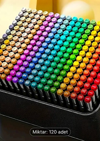 120 Adet Marker Renkli Kalem Seti