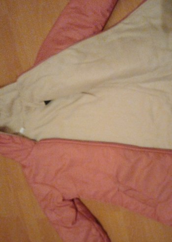 Kız Çocuk kapüşonlu Pembe Fermuarlı Mont  bembe.  rengide var - Görsel 3