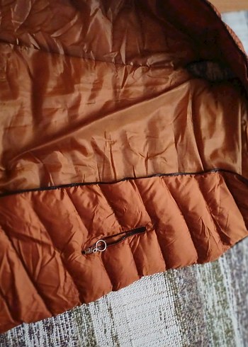 Kahverengi Kürklü Kadın Şişme Yelek - Görsel 5