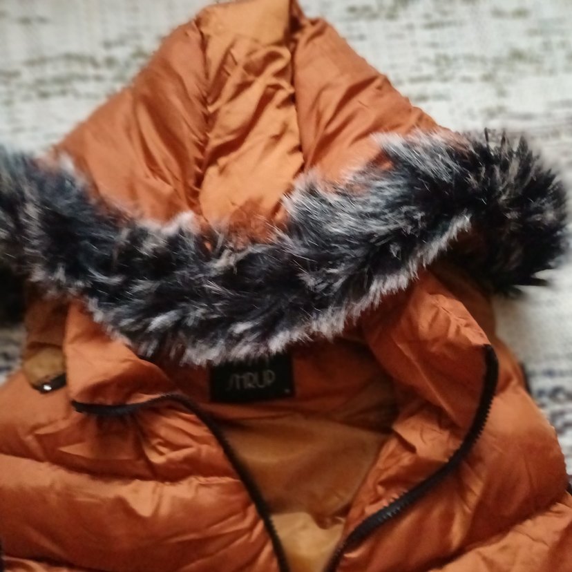 Kahverengi Kürklü Kadın Şişme Yelek - Görsel 3