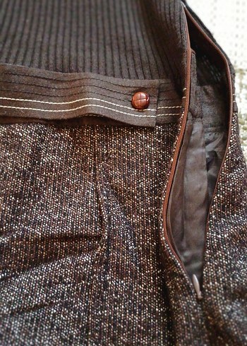 Kemer Detaylı kahve rengi Triko Midi Elbise 1 defa.giyildi - Görsel 5