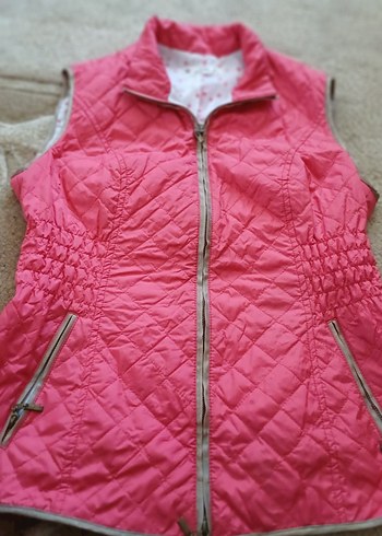 Pembe Fermuarlı Kadın Yelek çok az giyildi tertemiz mevsimlik - Görsel 4