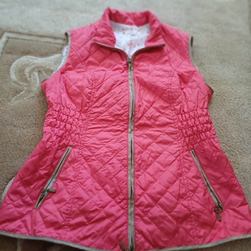 Pembe Fermuarlı Kadın Yelek çok az giyildi tertemiz mevsimlik - Görsel 4