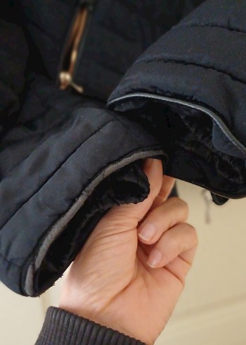 Fermuarlı Siyah Kadın Mont - Görsel 9