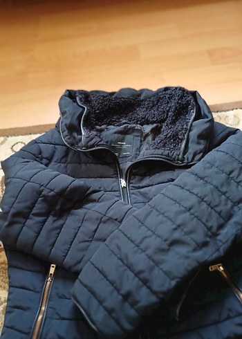 Fermuarlı Siyah Kadın Mont - Görsel 4