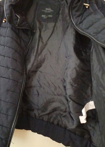 Fermuarlı Siyah Kadın Mont - Görsel 7