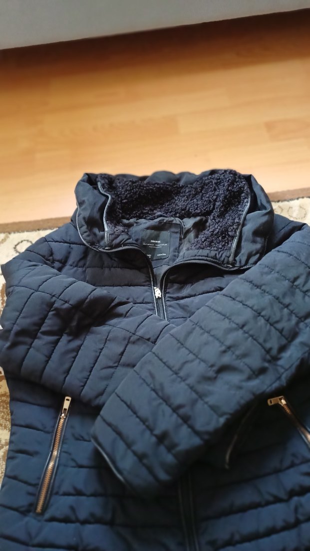 Fermuarlı Siyah Kadın Mont - Görsel 4