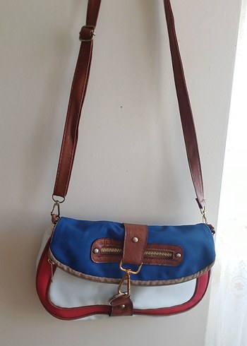 Renkli Baskılı Kadın Omuz Çantası 2 defa kulanılmıştır - Görsel 3