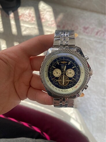 Omega Bentley Breitling Gümüş Lacivert Tourbillon unisex Saat