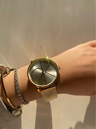 Calvin Klein gold hasır kordonlu saat