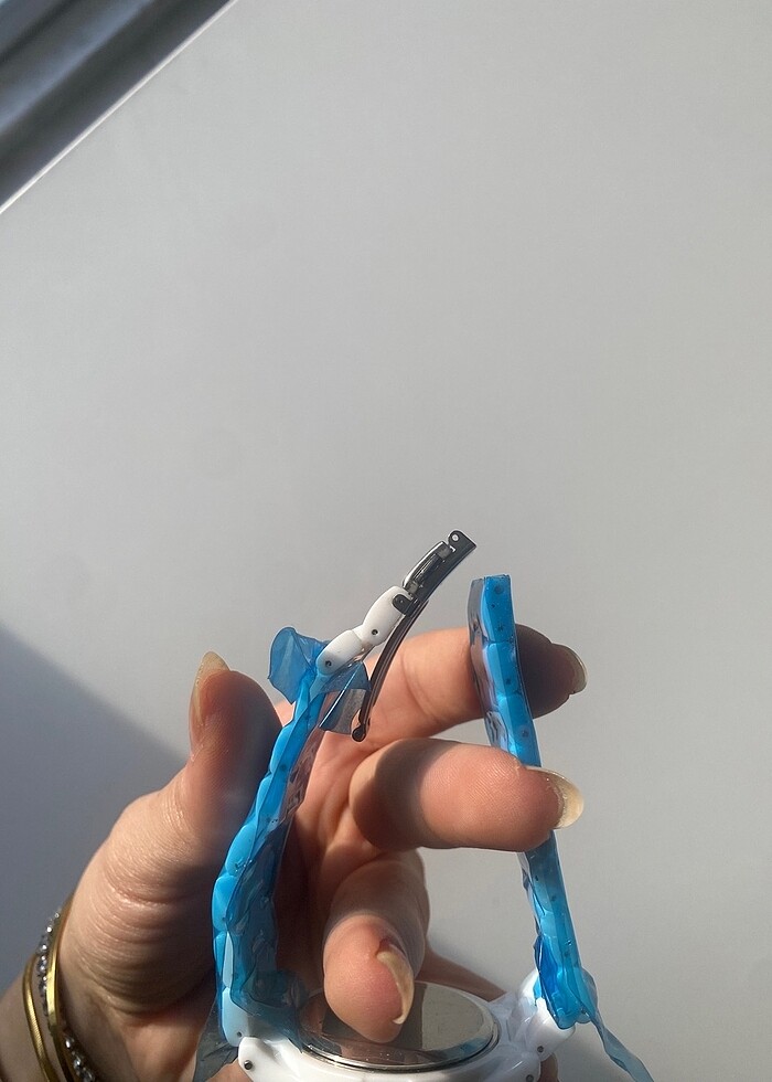 Calvin Klein taşlı beyaz saat - Görsel 4