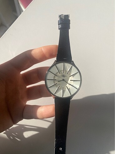 Calvin Klein siyah deri saat