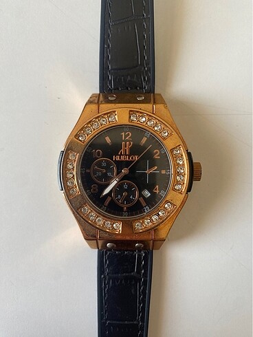Beden Hublot Gold siyah deri kadın saati