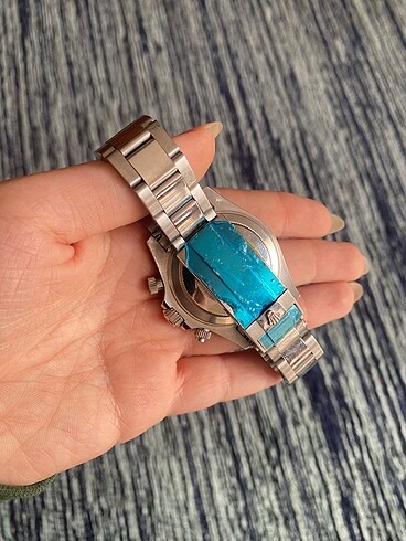 Beden gri Renk Gümüş Rolex Daytona Oyster unisex saat