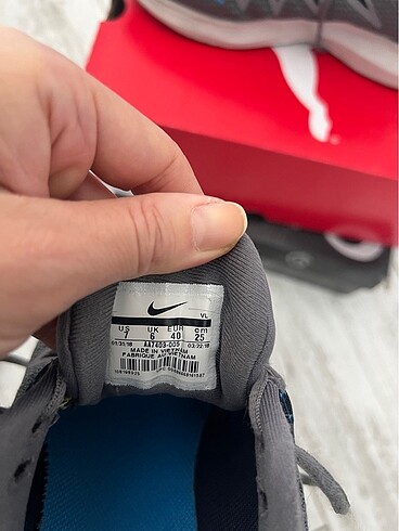 40 Beden gri Renk Nike marka ayakkabı 40 numara