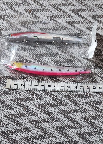 parlak Renkli 3 kancalı sahte balık 12 cm - Görsel 8