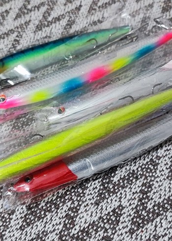 parlak Renkli 3 kancalı sahte balık 12 cm - Görsel 5