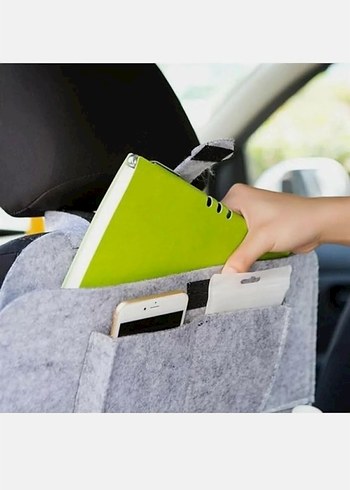 Yenibag Araç Koltuk Arkası Organizer 2'li Gri - Görsel 4