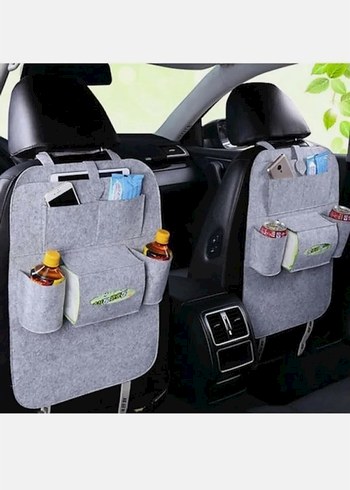 Yenibag Araç Koltuk Arkası Organizer 2'li Gri - Görsel 2