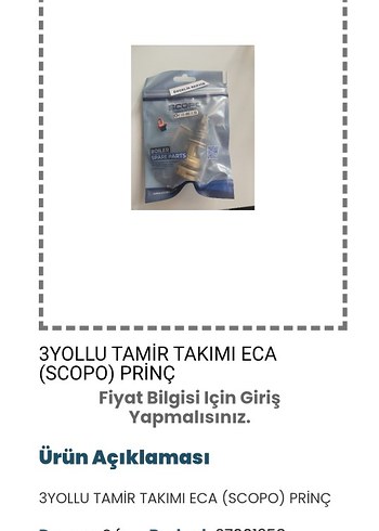 kombi Yedek Parçası E.C.A MARKA KOMBİ İÇİN - Görsel 3