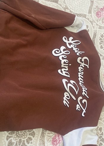 Düğmeli Kahverengi Baskılı Kadın Ceket - Görsel 4