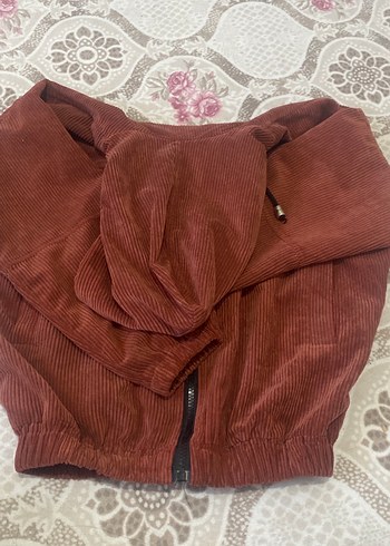 Kahverengi Kadın Süet Kapüşonlu Ceket - Görsel 5