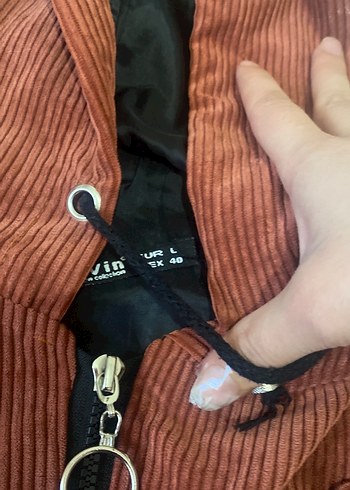 Kahverengi Kadın Süet Kapüşonlu Ceket - Görsel 4