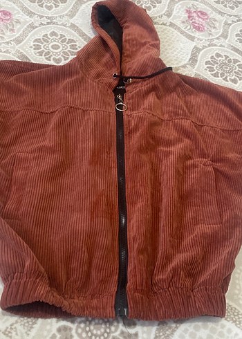 Kahverengi Kadın Süet Kapüşonlu Ceket - Görsel 2