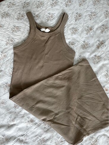 H&M halter yaka kısa elbise