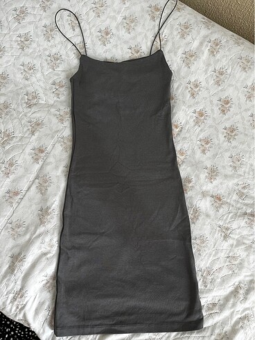 Zara gri mini elbise