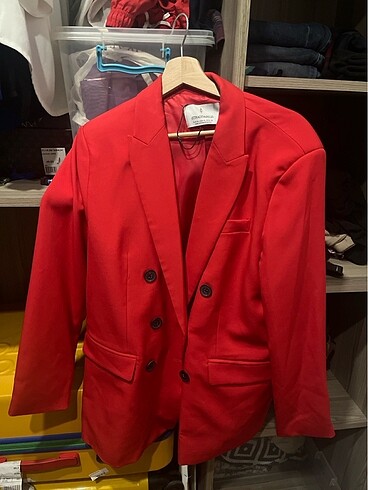 Stradivarius kırmızı blazer ceket XL