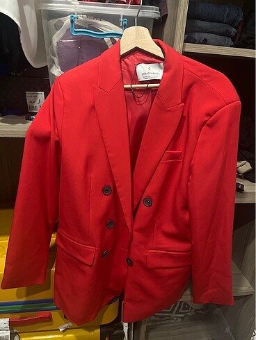 Stradivarius Stradivarius kırmızı blazer ceket XL