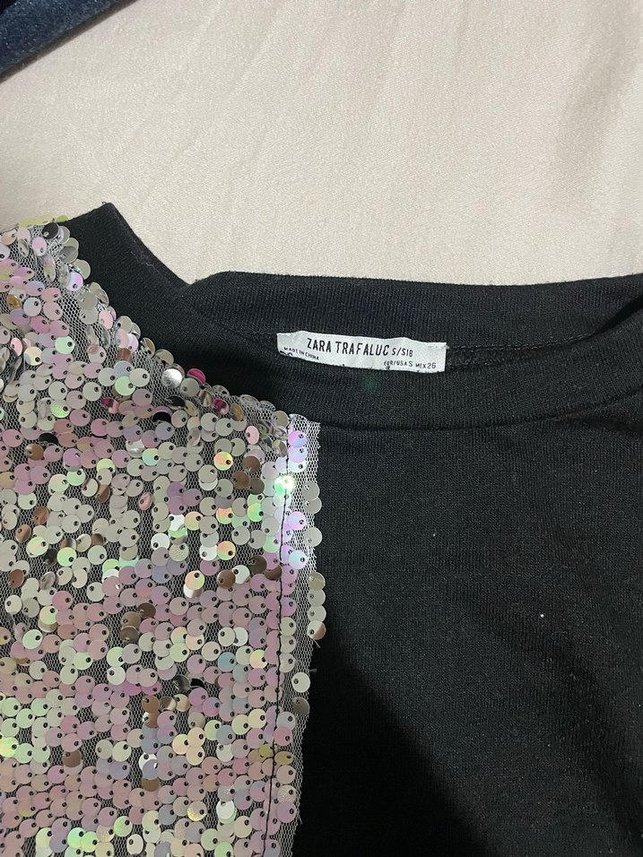 Kadın Çok Renkli Payetli Uzun Kollu Sweatshirt - Görsel 2