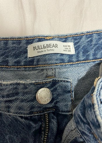 Kadın Mavi Baskılı Denim Midi Pantolon - Görsel 2