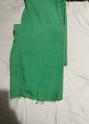 Yeşil Kadın Normal Boy Kumaş Pantolon - Görsel 2