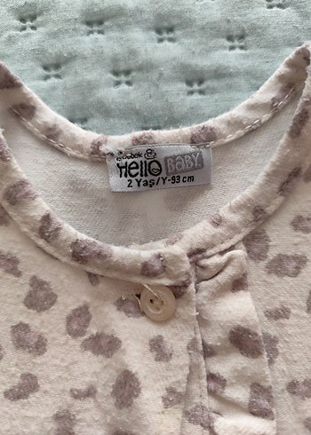 Bej Baskılı Uzun Kollu Kız Elbise - Görsel 2