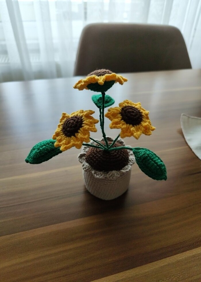 Örgü ayçiçeği ???? - Görsel 2