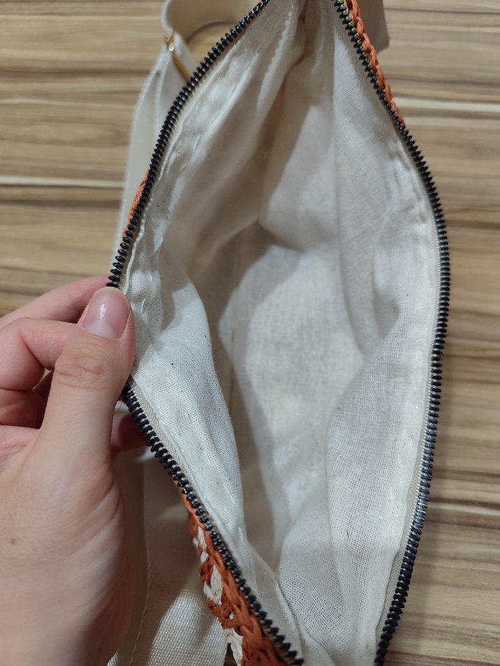 Kahverengi Nakışlı Örgü Bohem Çanta - Görsel 2